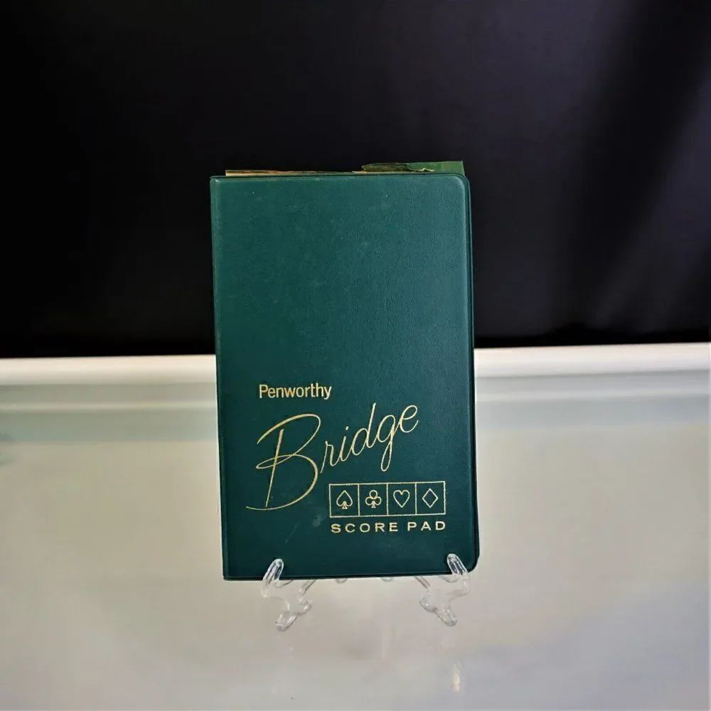 Bridge Score Pad Book Penworthy Vintage Vinyl Cover